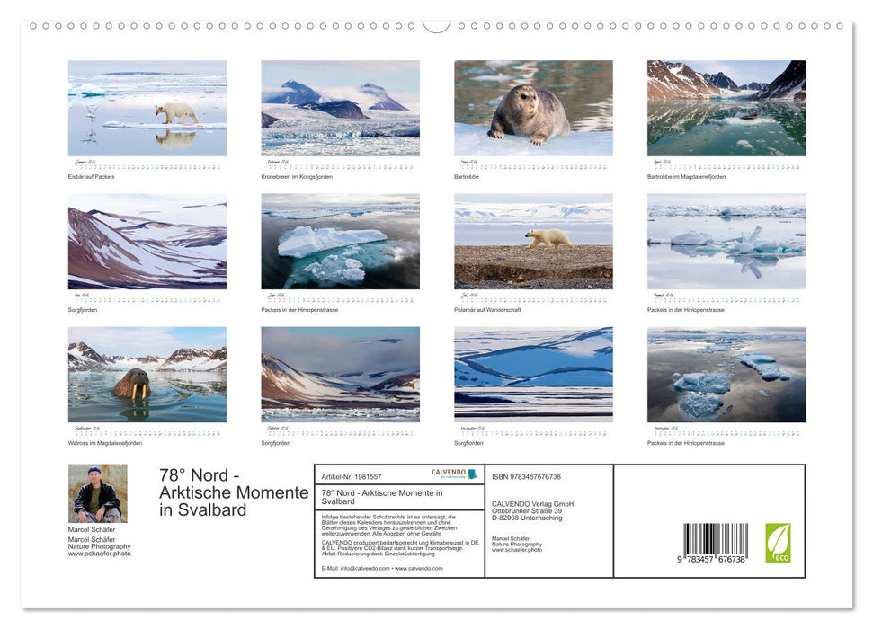 78° Nord - Arktische Momente in Svalbard (CALVENDO Premium Wandkalender 2026)
