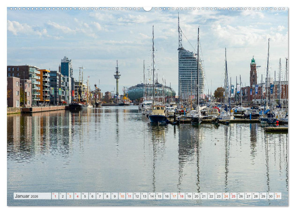 Bremerhaven Stadtansichten (CALVENDO Premium Wandkalender 2026)