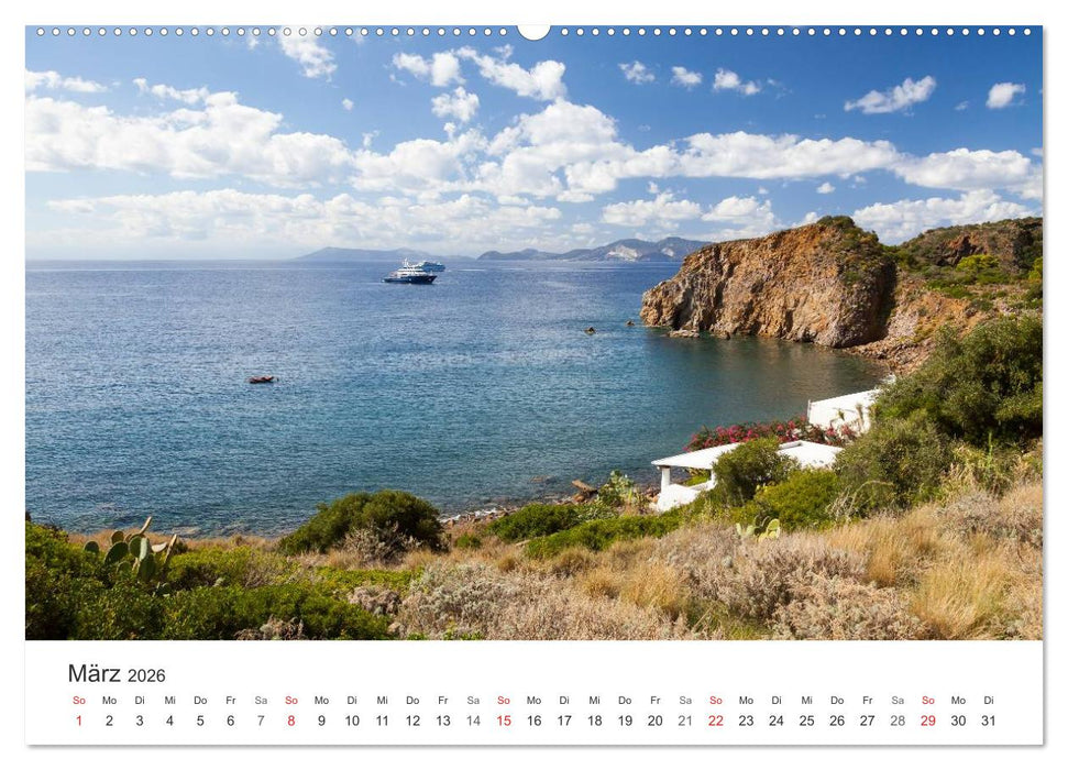 Liparische Inseln - Vulkane im Mittelmeer (CALVENDO Premium Wandkalender 2026)