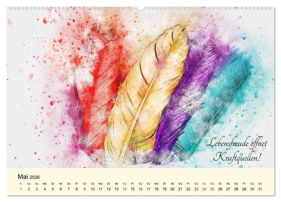 Aquarelle und Lebensweisheiten (CALVENDO Premium Wandkalender 2026)