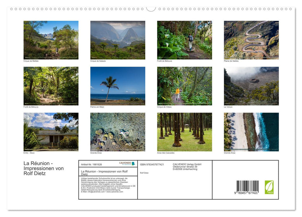 La Réunion - Impressionen von Rolf Dietz (CALVENDO Premium Wandkalender 2026)