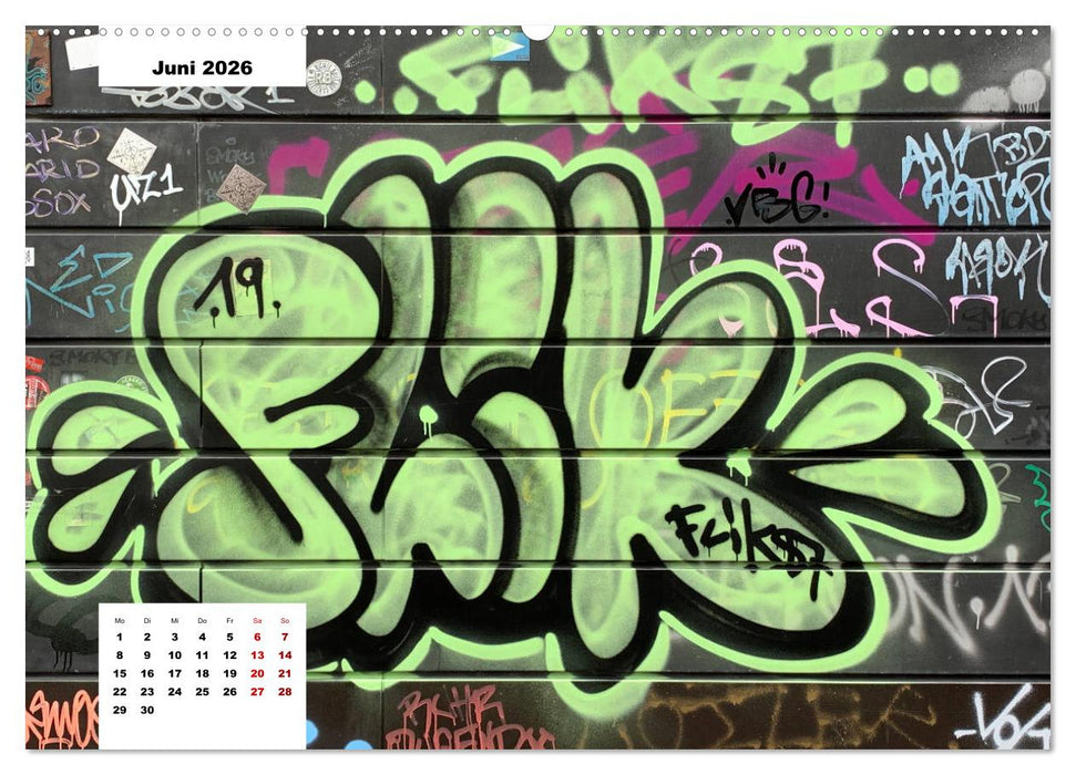 Hamburg Graffiti (CALVENDO Premium Wandkalender 2026)
