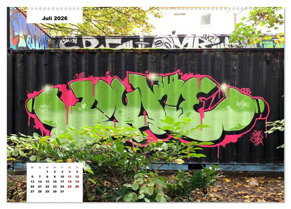 Hamburg Graffiti (CALVENDO Premium Wandkalender 2026)