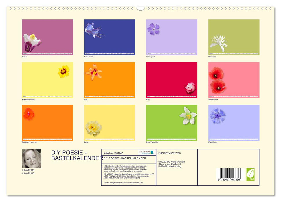 DIY POESIE - BASTELKALENDER (CALVENDO Premium Wandkalender 2026)