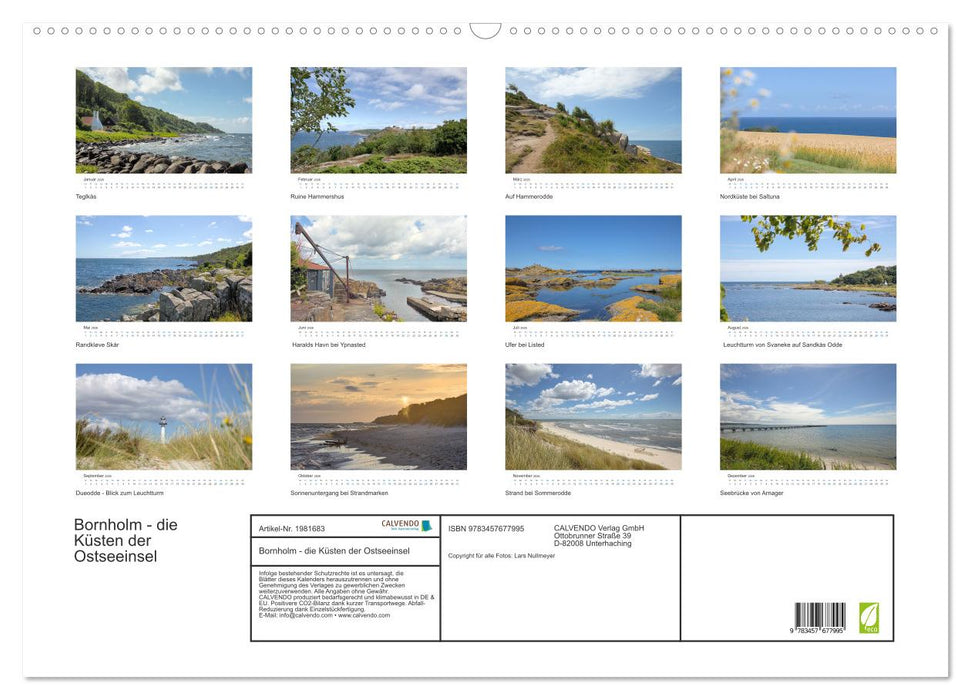 Bornholm - die Küsten der Ostseeinsel (CALVENDO Wandkalender 2026)