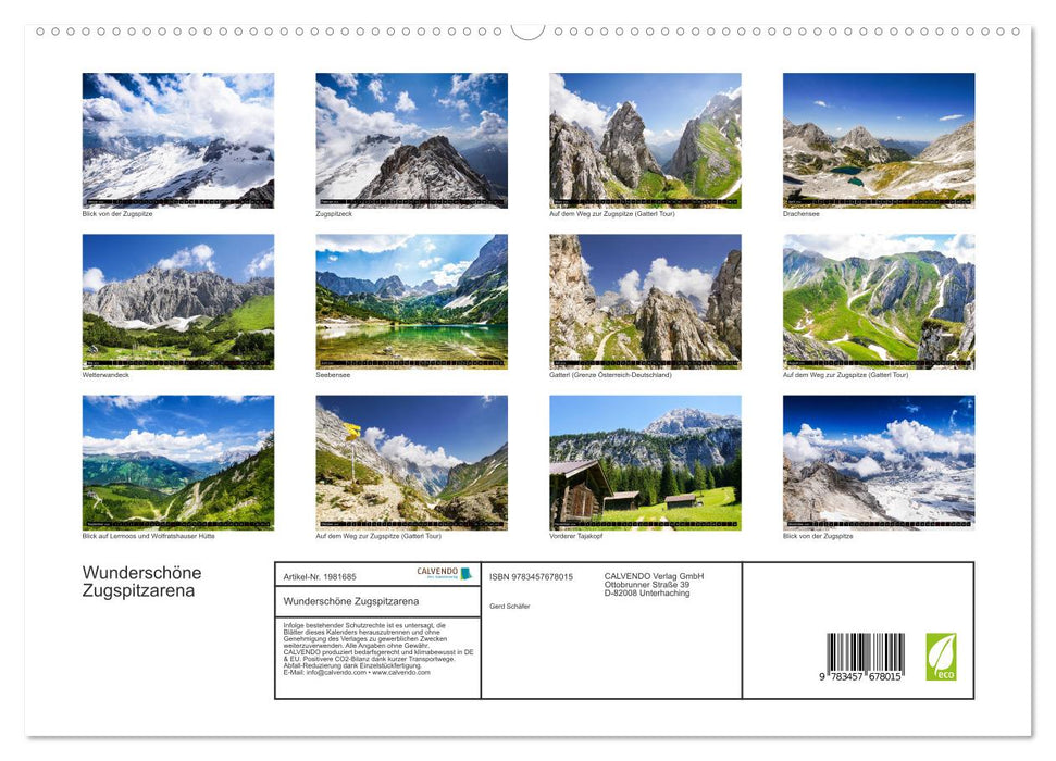 Wunderschöne Zugspitzarena (CALVENDO Premium Wandkalender 2026)
