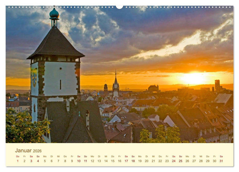 Freiburg Perle im Breisgau (CALVENDO Premium Wandkalender 2026)