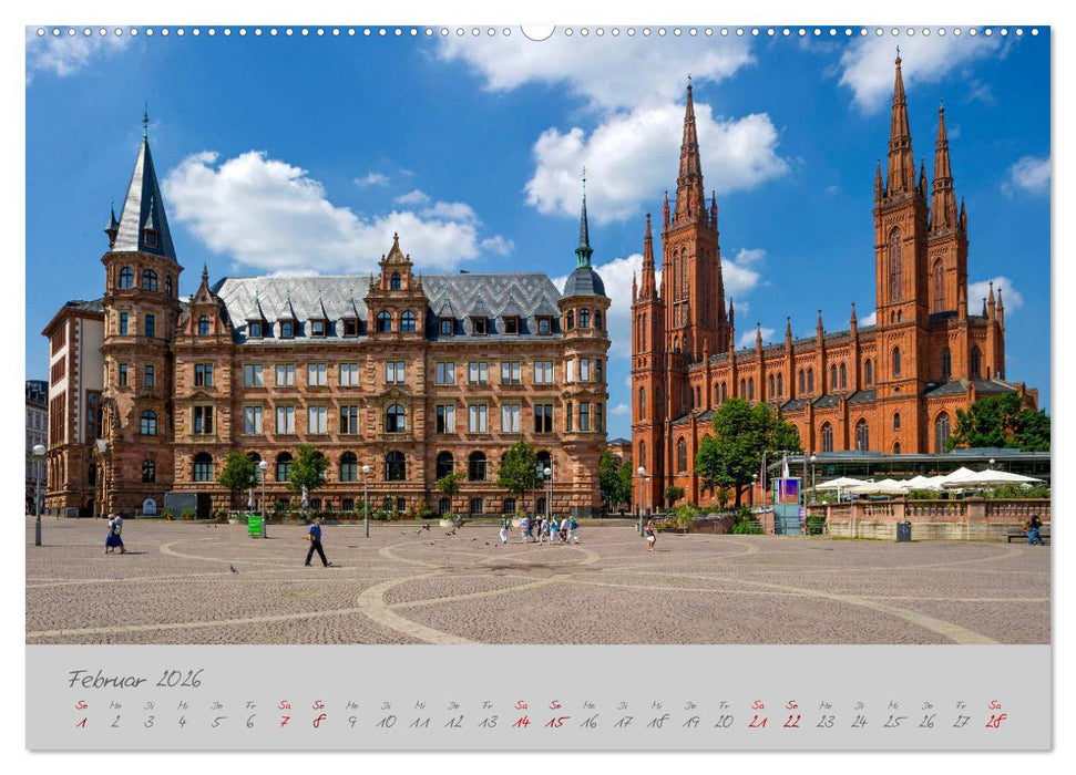 Wiesbaden Die Kurstadt im Rheingau (CALVENDO Premium Wandkalender 2026)