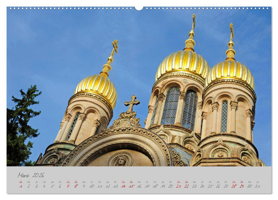 Wiesbaden Die Kurstadt im Rheingau (CALVENDO Premium Wandkalender 2026)