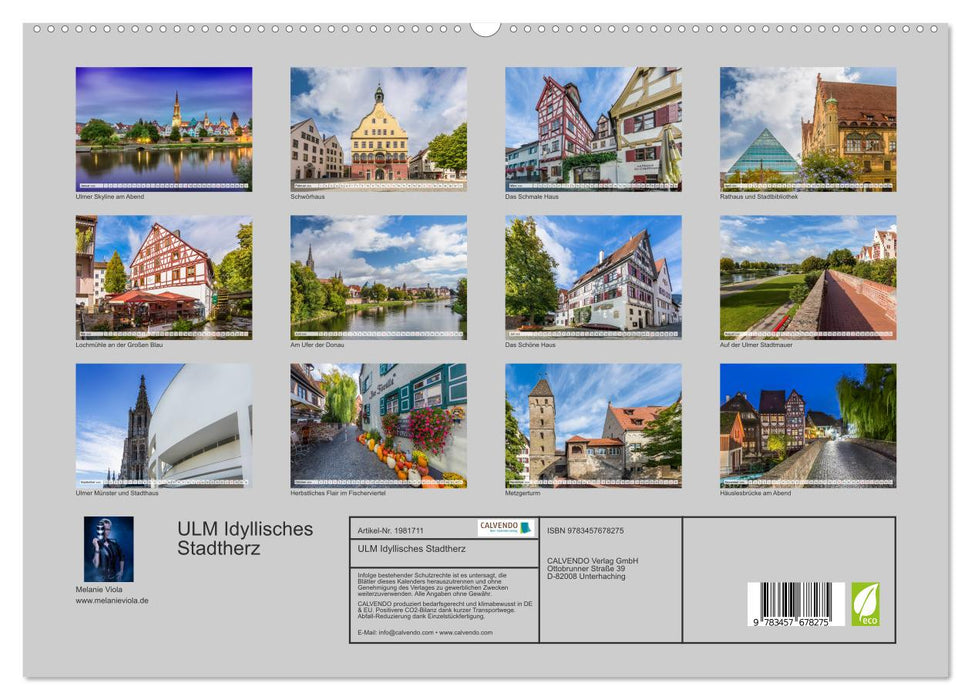 ULM Idyllisches Stadtherz (CALVENDO Premium Wandkalender 2026)