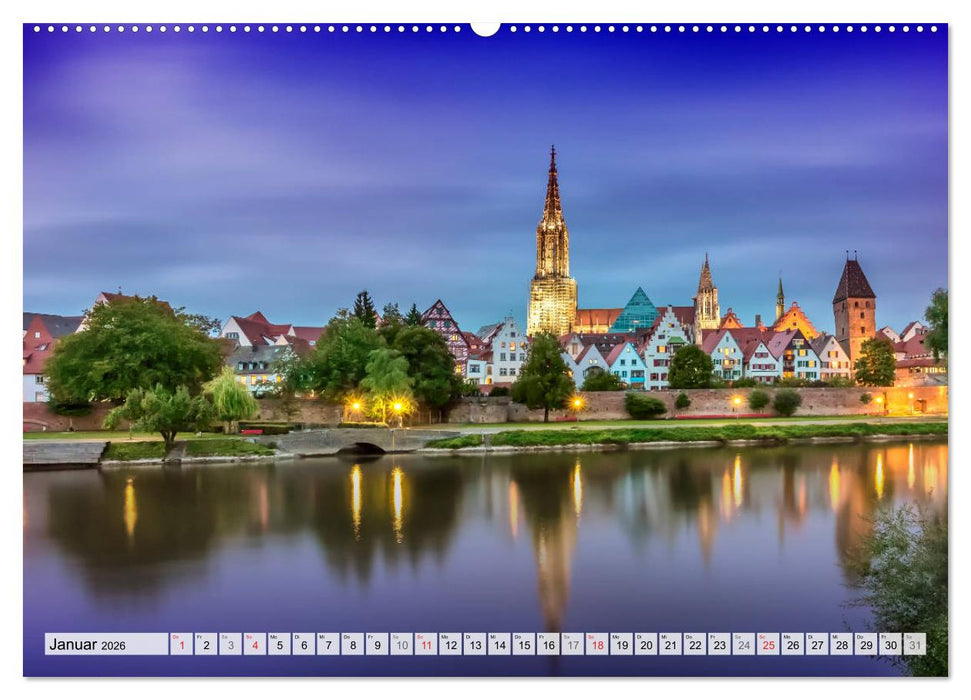 ULM Idyllisches Stadtherz (CALVENDO Premium Wandkalender 2026)