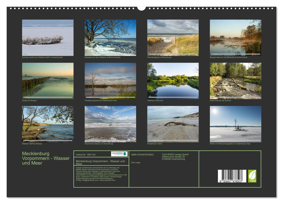 Mecklenburg Vorpommern - Wasser und Meer (CALVENDO Premium Wandkalender 2026)