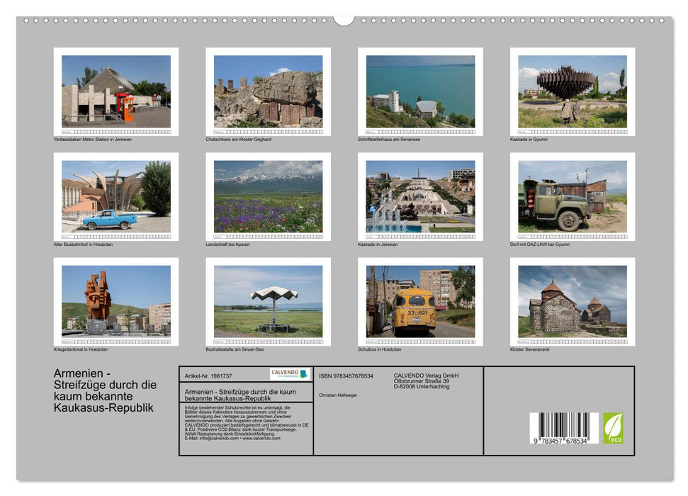 Armenien - Streifzüge durch die kaum bekannte Kaukasus-Republik (CALVENDO Premium Wandkalender 2026)