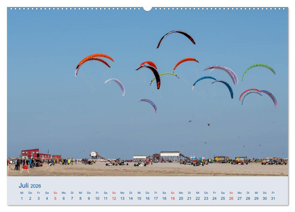 Nordseeküste Am Strand von Sankt Peter-Ording (CALVENDO Premium Wandkalender 2026)