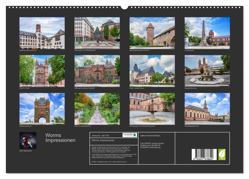 Worms Impressionen (CALVENDO Premium Wandkalender 2026)