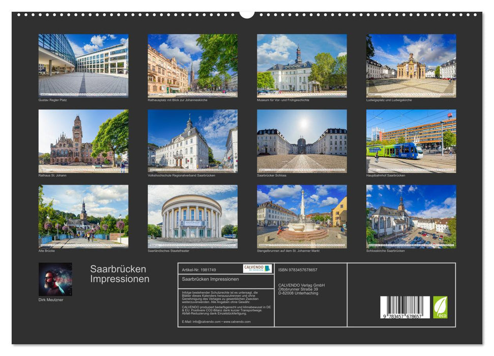 Saarbrücken Impressionen (CALVENDO Premium Wandkalender 2026)