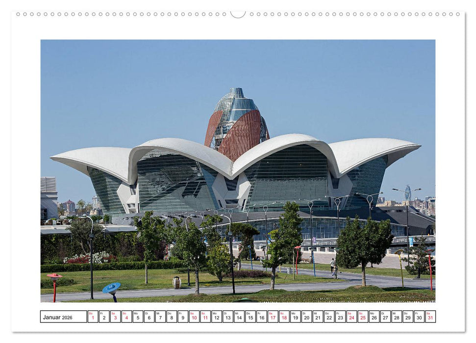 Baku - Erdöl, Sozialismus und Welterbe (CALVENDO Premium Wandkalender 2026)