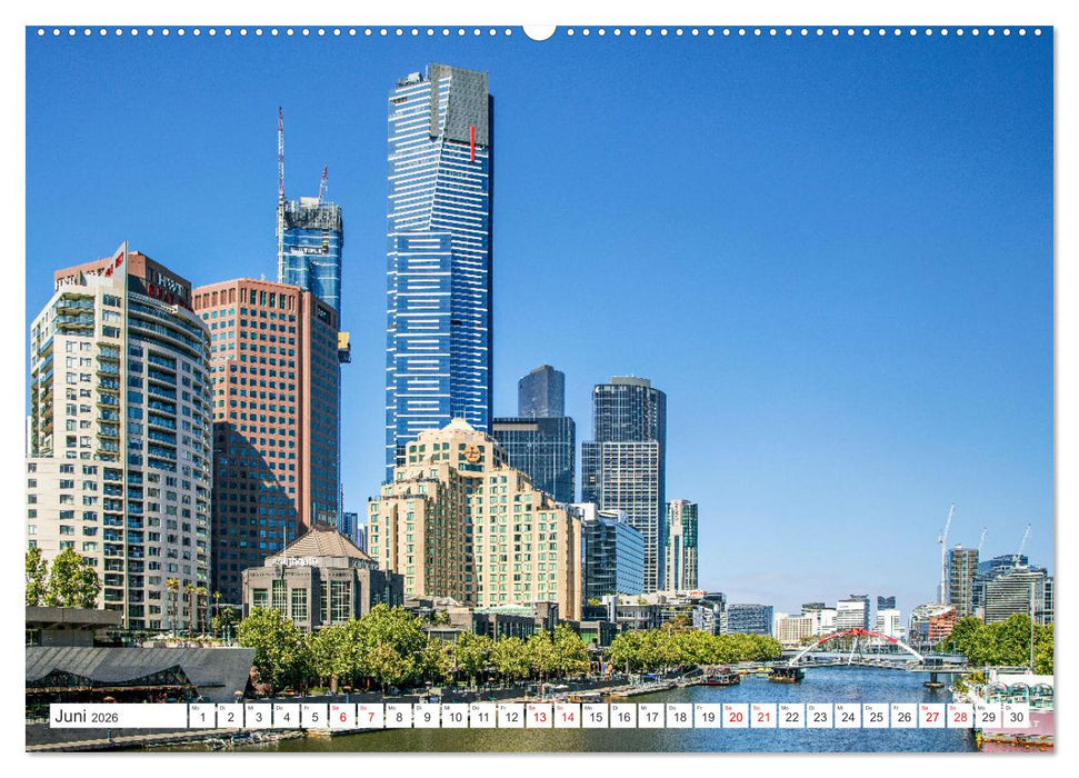 Melbourne - Sympathische Metropole Australiens (CALVENDO Wandkalender 2026)