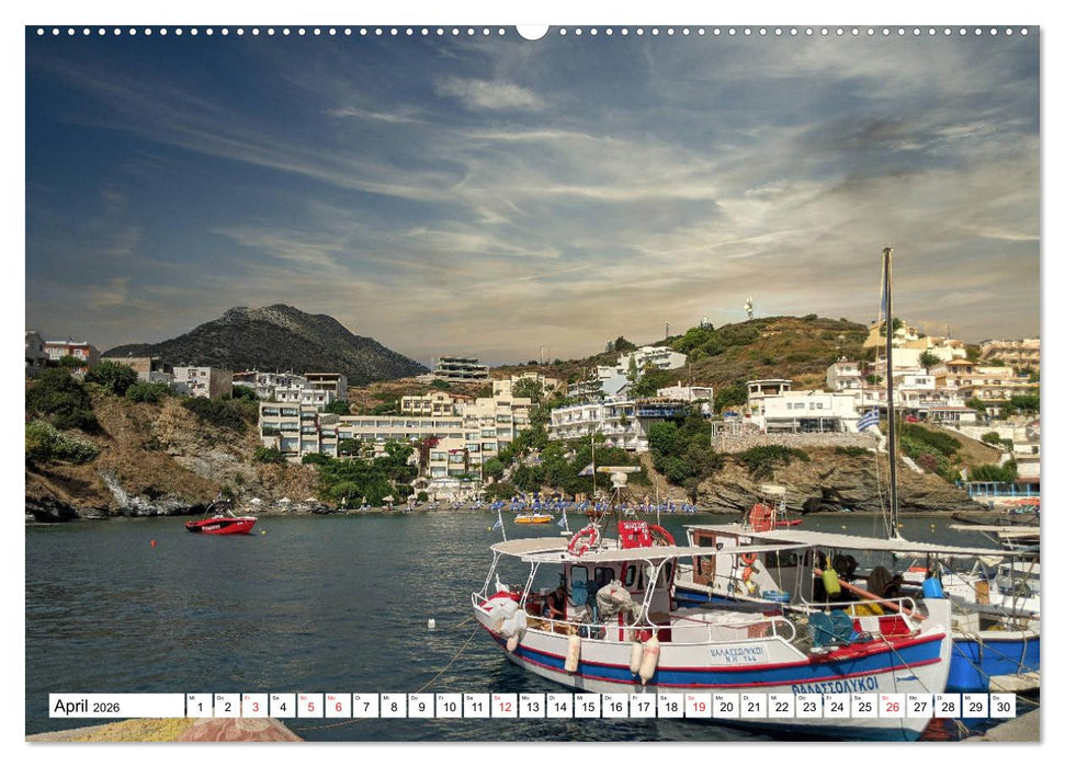 Idyllische Häfen auf Kreta (CALVENDO Wandkalender 2026)