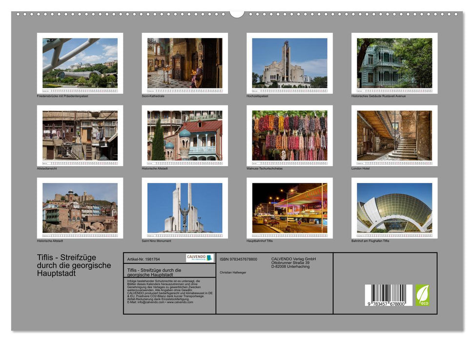 Tiflis - Streifzüge durch die georgische Hauptstadt (CALVENDO Premium Wandkalender 2026)