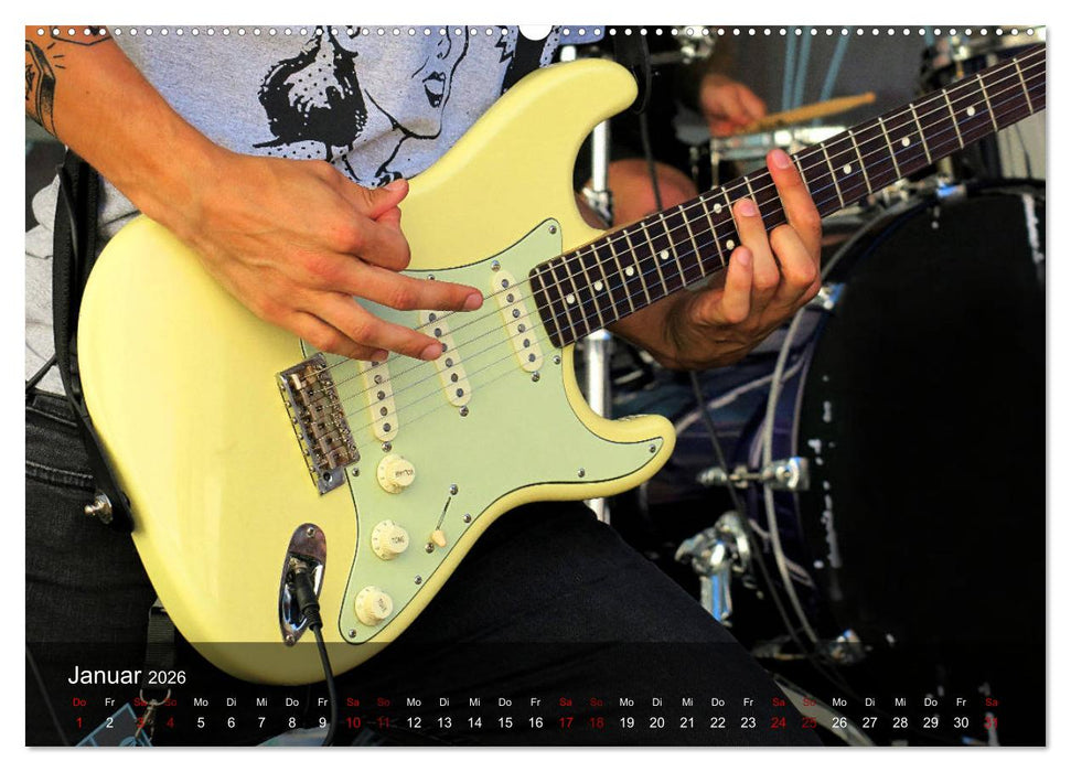 Rockmusik live (CALVENDO Premium Wandkalender 2026)