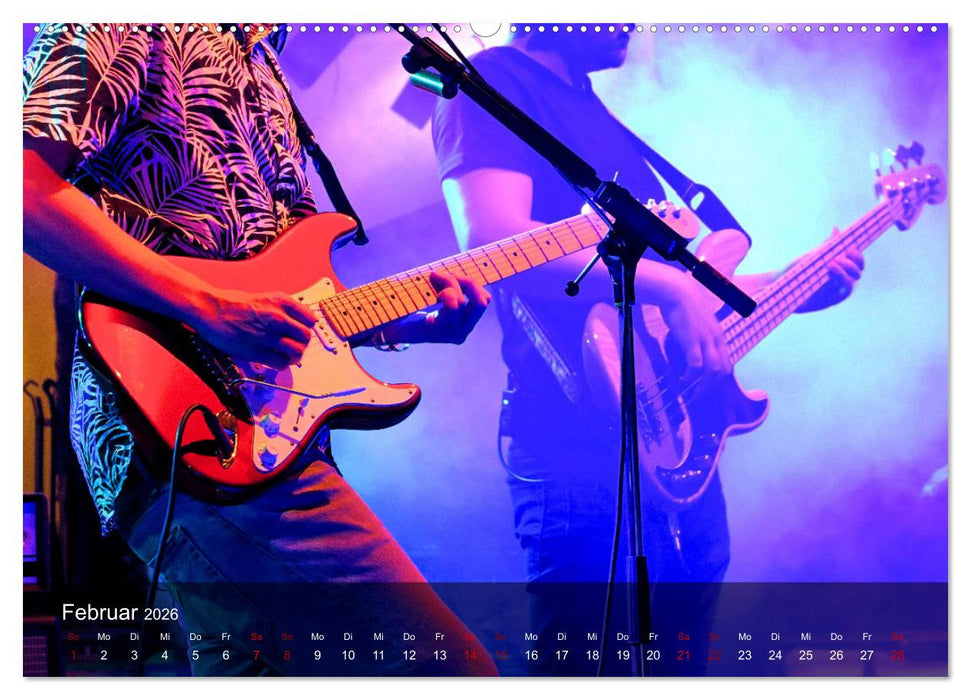 Rockmusik live (CALVENDO Premium Wandkalender 2026)