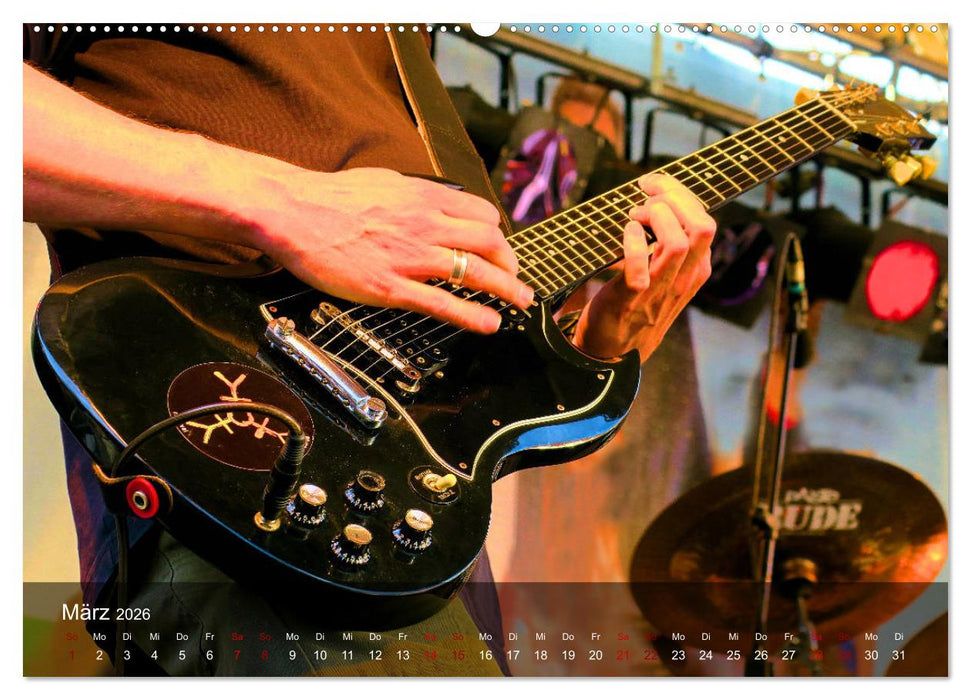 Rockmusik live (CALVENDO Premium Wandkalender 2026)