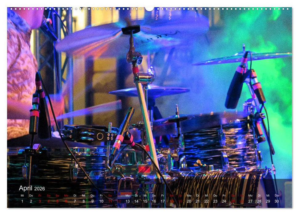 Rockmusik live (CALVENDO Premium Wandkalender 2026)