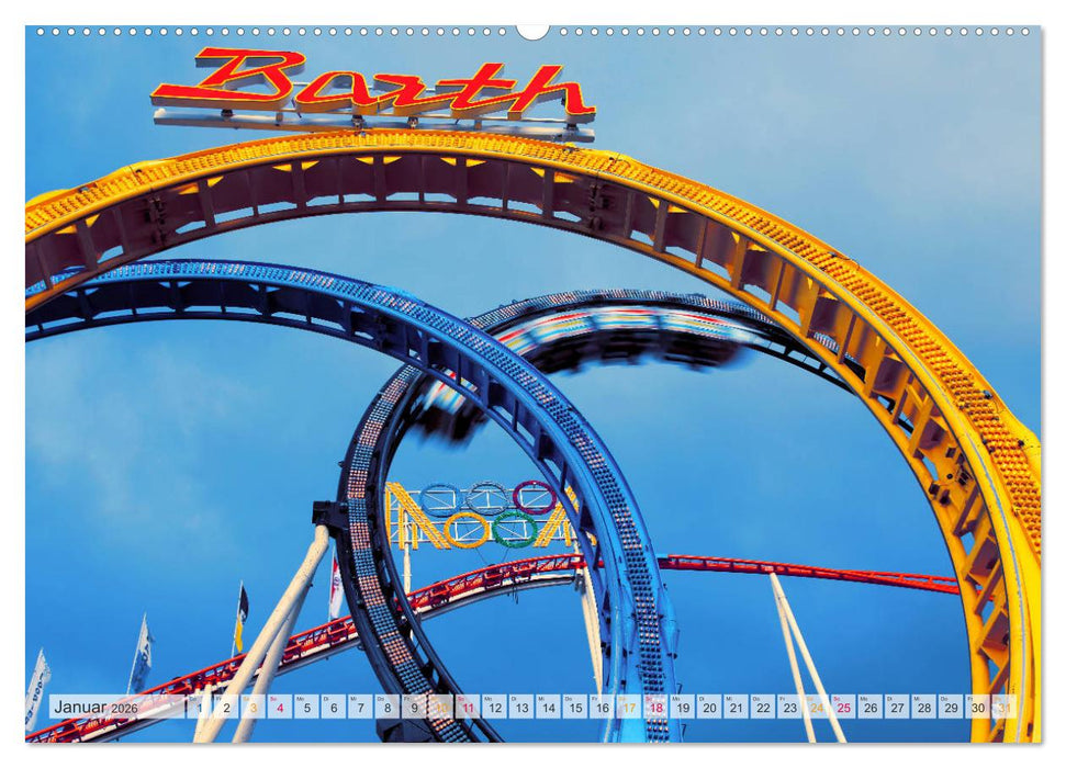 Kirmes ist Kult - Tanz der Lichter und Farben (CALVENDO Premium Wandkalender 2026)