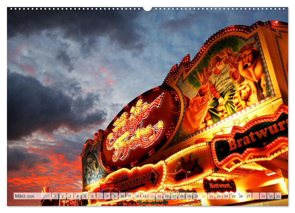 Kirmes ist Kult - Tanz der Lichter und Farben (CALVENDO Premium Wandkalender 2026)