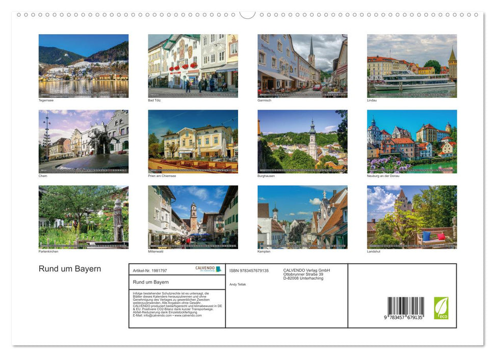 Rund um Bayern (CALVENDO Premium Wandkalender 2026)