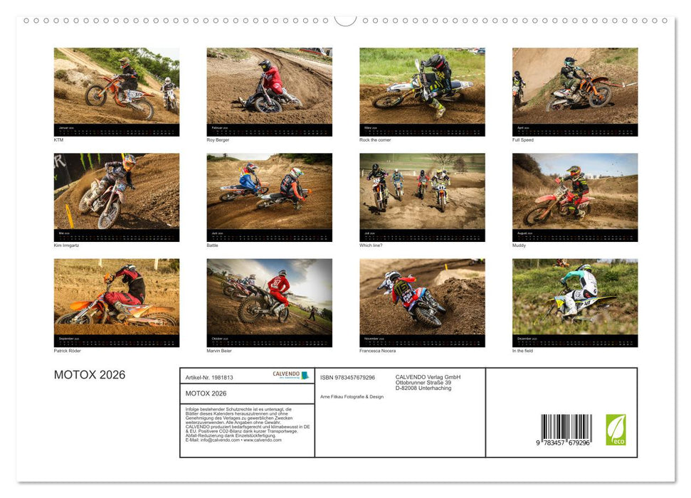 MOTOX 2026 (CALVENDO Premium Wandkalender 2026)