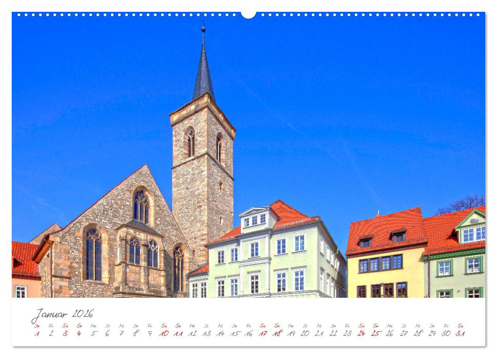 Erfurt - Die Landeshauptstadt mit Geschichte (CALVENDO Premium Wandkalender 2026)
