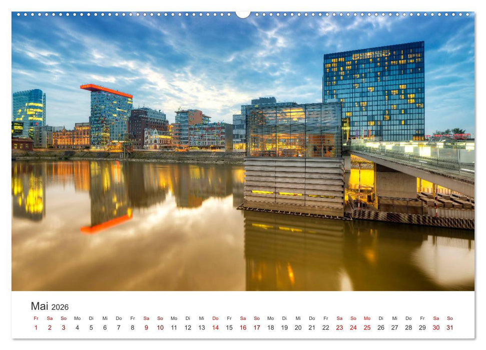 Düsseldorf - Tradition und Moderne am Rhein (CALVENDO Premium Wandkalender 2026)