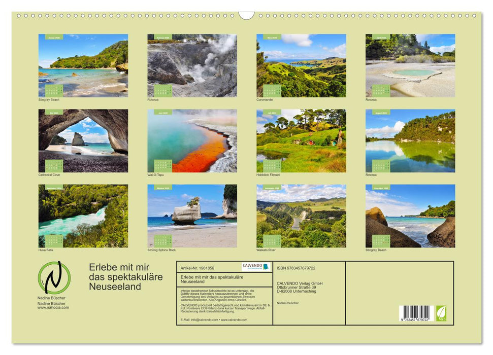 Erlebe mit mir das spektakuläre Neuseeland (CALVENDO Wandkalender 2026)