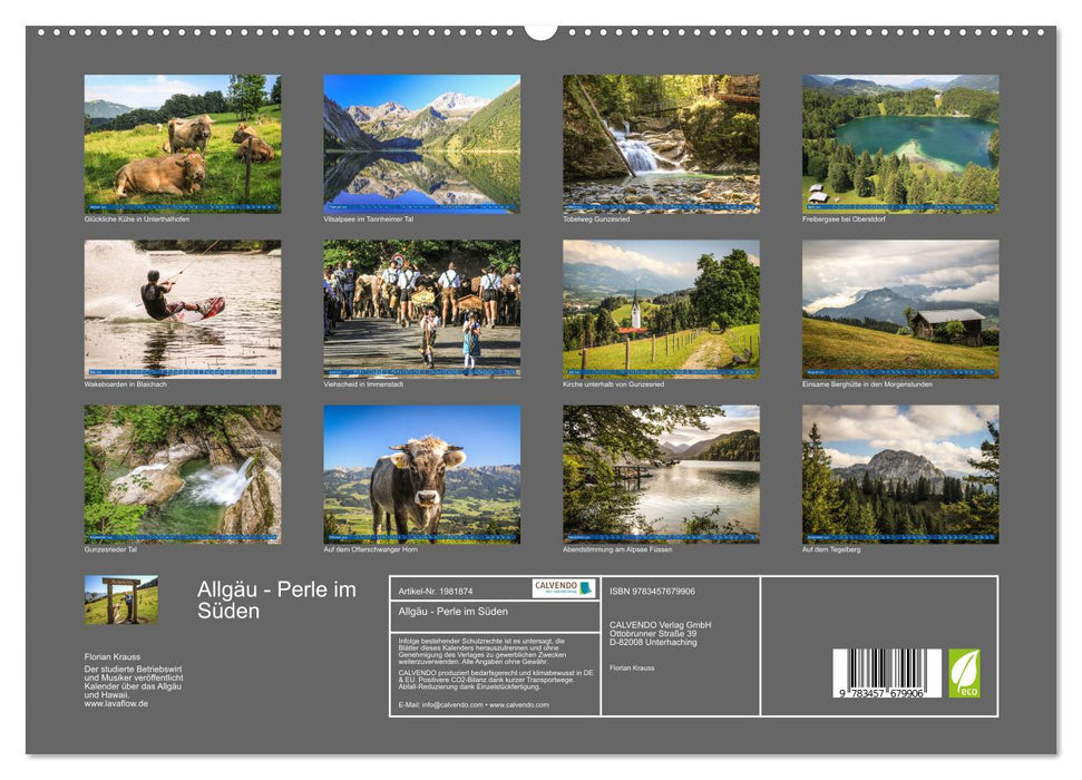 Allgäu - Perle im Süden (CALVENDO Premium Wandkalender 2026)