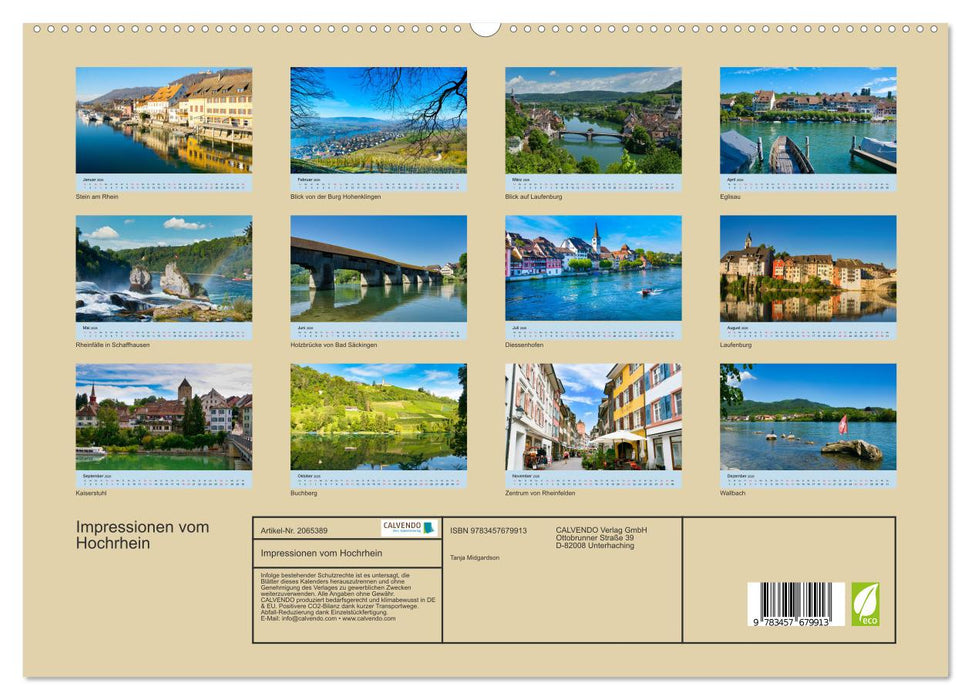 Impressionen vom Hochrhein (CALVENDO Premium Wandkalender 2026)