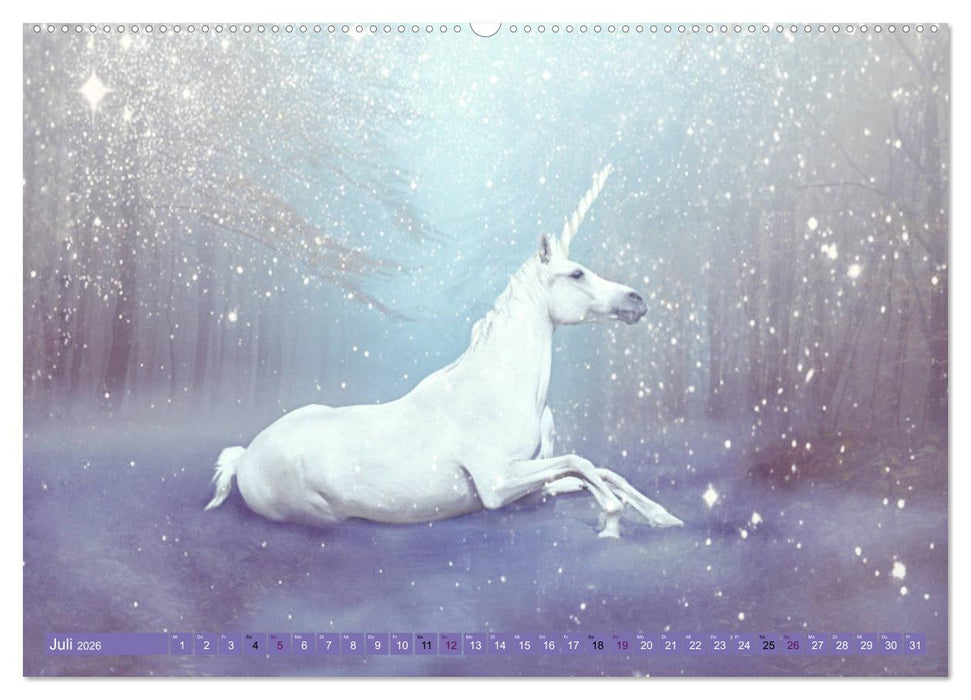 Einhorn Welt - verträumte Einhornbilder (CALVENDO Premium Wandkalender 2026)