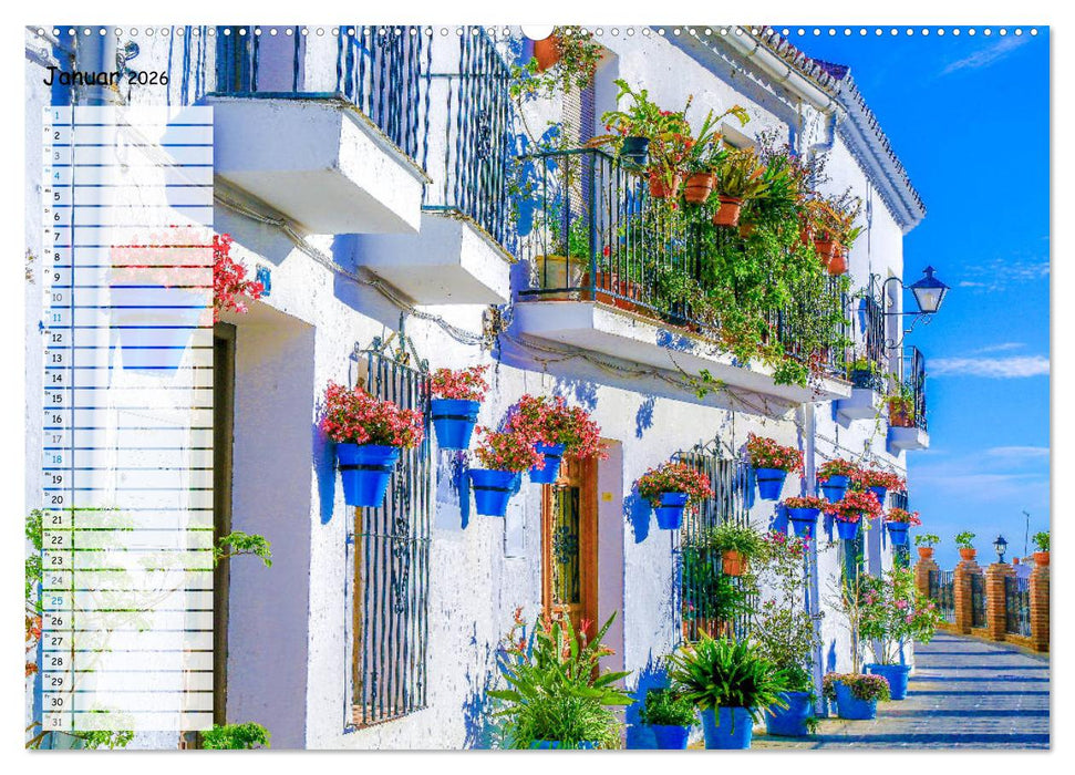 Die weißen Dörfer Andalusiens (CALVENDO Premium Wandkalender 2026)