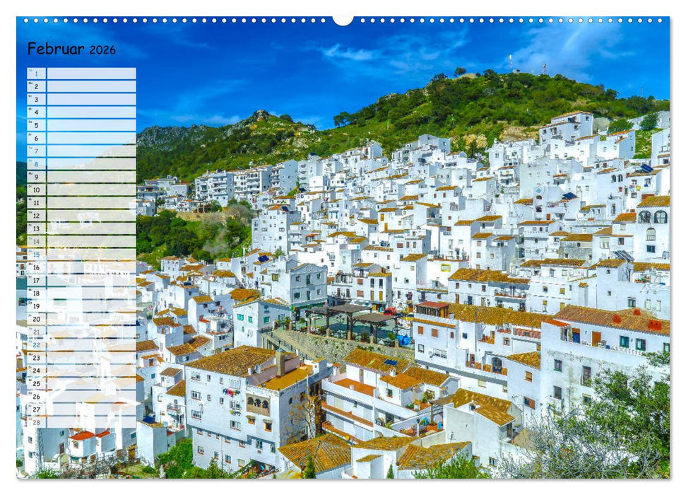 Die weißen Dörfer Andalusiens (CALVENDO Premium Wandkalender 2026)