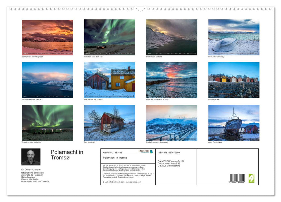 Polarnacht in Tromsø (CALVENDO Wandkalender 2026)