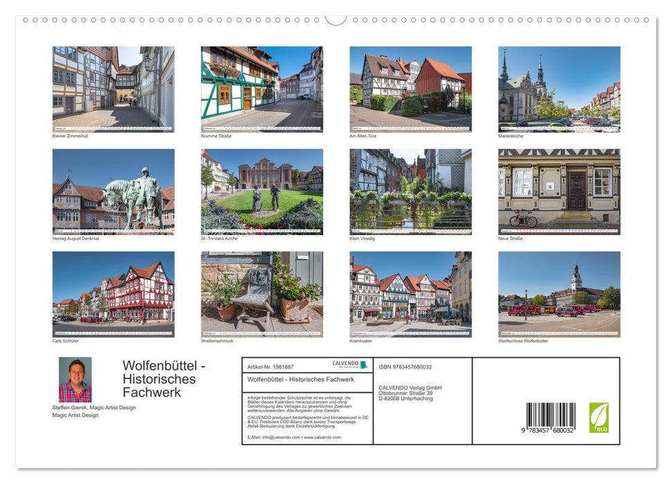 Wolfenbüttel - Historisches Fachwerk (CALVENDO Premium Wandkalender 2026)