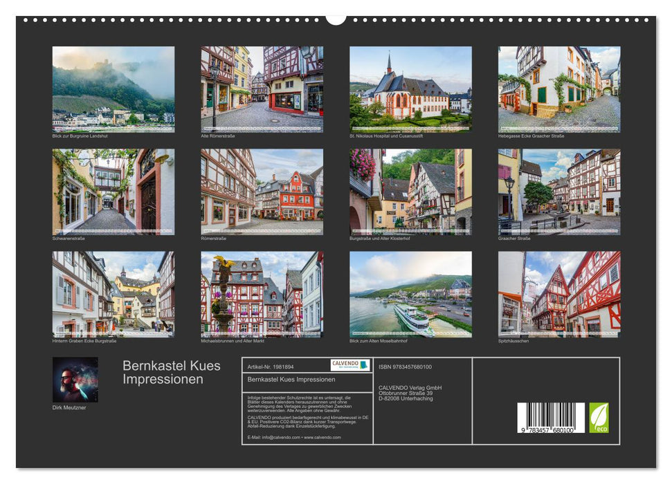 Bernkastel Kues Impressionen (CALVENDO Premium Wandkalender 2026)