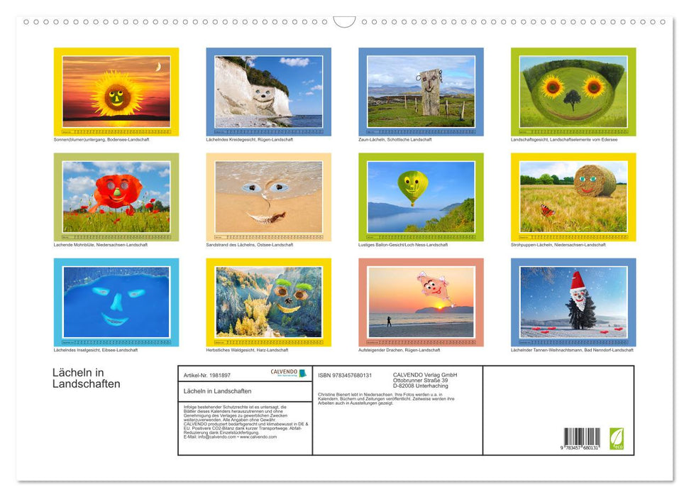 Lächeln in Landschaften (CALVENDO Wandkalender 2026)