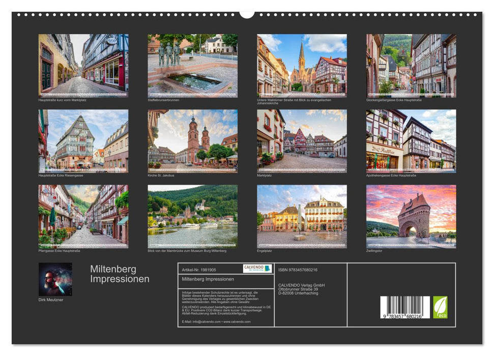 Miltenberg Impressionen (CALVENDO Premium Wandkalender 2026)