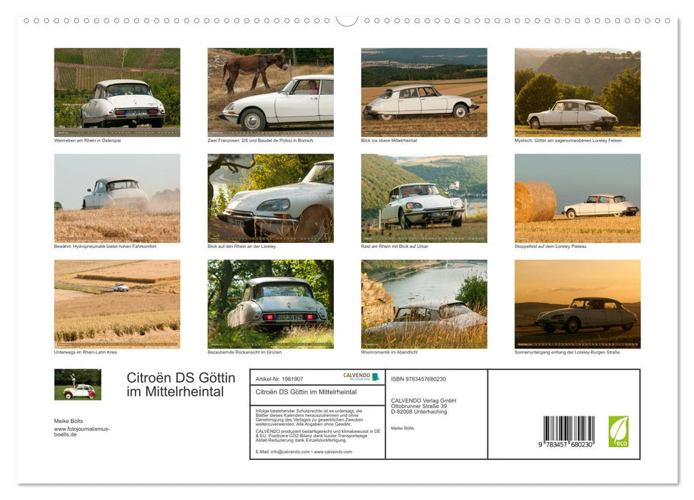 Citroën DS Göttin im Mittelrheintal (CALVENDO Premium Wandkalender 2026)
