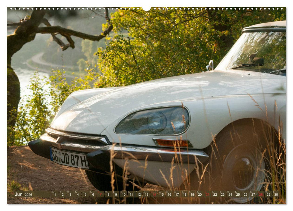 Citroën DS Göttin im Mittelrheintal (CALVENDO Premium Wandkalender 2026)