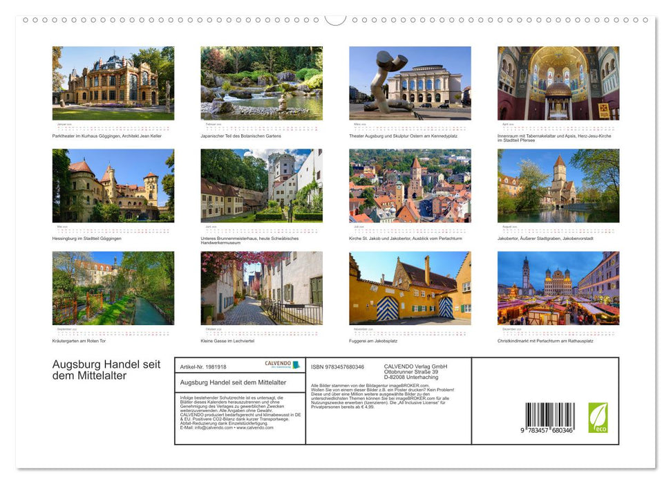 Augsburg Handel seit dem Mittelalter (CALVENDO Premium Wandkalender 2026)