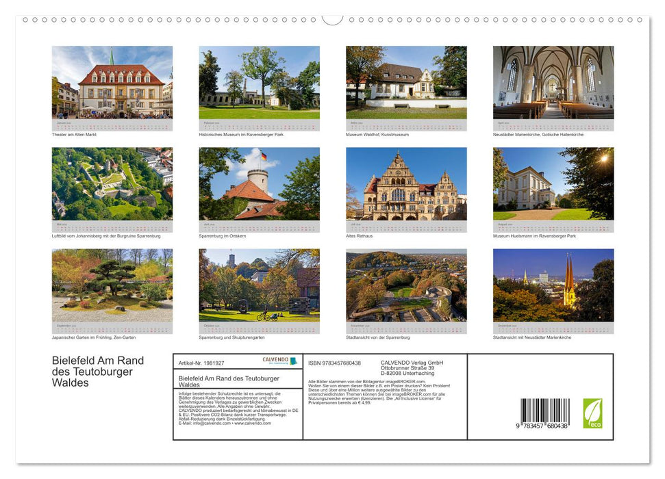 Bielefeld Am Rand des Teutoburger Waldes (CALVENDO Premium Wandkalender 2026)