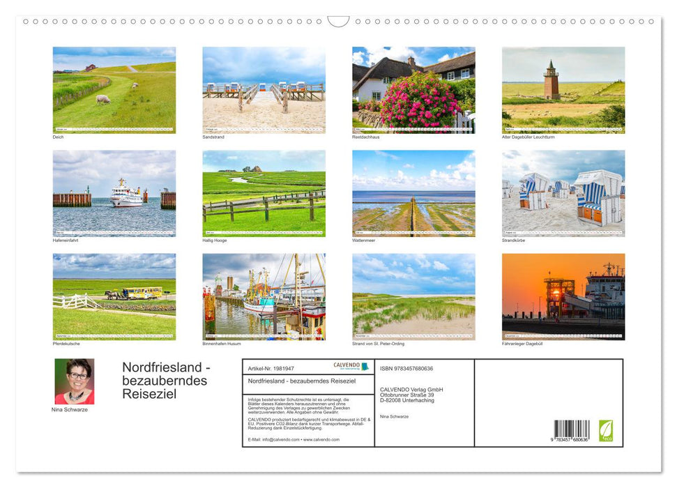 Nordfriesland - bezauberndes Reiseziel (CALVENDO Wandkalender 2026)
